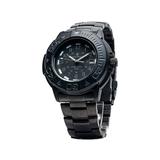 Smith and Wesson Diver Watch w/ Metal and Rubber Strap Black/Black SWW-900-BLK