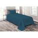 East Urban Home Petrol Microfiber Modern & Contemporary Coverlet Set Microfiber in Blue | Twin Bedspread + 1 Sham | Wayfair