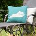 East Urban Home Kentucky Indoor/Outdoor Throw Pillow Polyester/Polyfill blend in Green/Blue | 16 H x 16 W x 3 D in | Wayfair