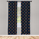 East Urban Home Fleur De Lis Curtains, Floral Pattern w/ Pointed Buds & Curved Leaves Western Motifs | 95 H in | Wayfair
