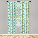 East Urban Home Ambesonne Floral Window Curtains, Pastel Colored Cheerful Pattern Inspired By Spring Nature Whimsical Doodle | 95 H in | Wayfair