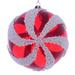 The Holiday Aisle® Red-White Round Swirl Ball Ornament Plastic in Red/White | 4.75 H x 4.75 W x 4.75 D in | Wayfair