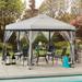 Sunjoy 11x11 ft. Pop Up Gazebo, 2-Tone Portable Canopy/Tent, Outdoor Hexagon Steel Frame Soft Top Gazebo | Wayfair A101012600