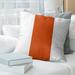 East Urban Home Oregon Corvallis Pillow Polyester/Polyfill/Leather/Suede in Orange/White | 26 H x 26 W x 3 D in | Wayfair