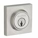 Baldwin Contemporary Single cylinder Square Deadbolt Brass in Gray | 2.5625 H x 2.5625 W x 0.75 D in | Wayfair SCCSD150