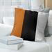 East Urban Home Texas Pillow Polyester/Polyfill/Leather/Suede in Orange/Black | 26 H x 26 W x 3 D in | Wayfair 20386DB9E4F44B74AB9E3B4E73543266
