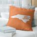East Urban Home Sweet Pillow Polyester/Polyfill/Leather/Suede in Orange | 14 H x 14 W x 3 D in | Wayfair 9A149F35042247D6BA4EE04426C24C4D
