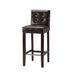 Safavieh Thompson 30" Bar Stool Wood/Upholstered in Brown | 40.6 H x 20.1 W x 16.7 D in | Wayfair MCR4505B