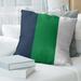 East Urban Home South Bend Pillow Polyester/Polyfill/Leather/Suede in Green/Blue | 18 H x 18 W x 3 D in | Wayfair ED8323D4B5984F3B8209F21878D5C752