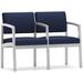 Lenox Steel 2-Seat Sofa w/Center Arm in Standard Fabric/Vinyl