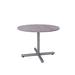 Compel Geo Circular Meeting Table Wood/Metal in White | 30" H x 36" W x 36" L | Wayfair GEO-36R-30H-GA-SLV-BNDL