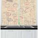 East Urban Home 55" 2 Piece Kitchen Curtain Set Polyester | 39 H x 55 W x 2.5 D in | Wayfair F78B2BC1510F4E9F88BCD3DE447A23B8