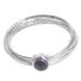 Magical Essence in Purple,'Amethyst and Sterling Silver Solitaire Ring from Indonesia'