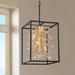 Possini Euro Carrine 15 1/4" Wide Black and Gold 4-Light Pendant Light