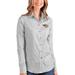 Women's Antigua Gray/White Nashville Predators Structure Long Sleeve Button-Up Shirt