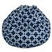 Trule Standard Bean Bag Chair & Lounger Cotton/Stain Resistant/Water Resistant in Blue/Black | 23 H x 35 W x 35 D in | Wayfair