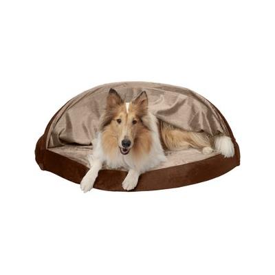 FurHaven Microvelvet Snuggery Orthopedic Cat & Dog Bed w/Removable Cover, Espresso, 44-in