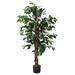 Costway 4 Feet In/Outdoor Trunks Artificial Ficus Silk Tree