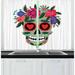 East Urban Home Sugar Skull 2 Piece Kitchen Curtain Set Polyester | 39 H x 55 W x 2.5 D in | Wayfair 4F4EDC46DBAE421584995C417DF3ED42