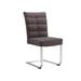 Orren Ellis Declue Side Chair Faux Leather/Wood/Upholstered/Fabric in Brown | 38 H x 25 W x 19 D in | Wayfair 26378CA0248248129A2A07C9256F2140