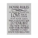 Winston Porter House Rules Wall Décor, Wood in Black/Brown/White | 12 H x 9 W x 1 D in | Wayfair B71317C63B7A4EB3B6E031270FF0939E