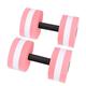 Aquatic Exercise Dumbbells,1 Pair EVA Foam Fitness Aqua Dumbbells Water Float Bodybuilding Training Fitness Yoga Dumbbell Barbell(Pink)