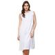 100% Cotton Victorian Style White Cotton Sleeveless Nightdress by Cottonreal (Inga) (S UK 10/12)
