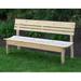 August Grove® Floodwood Wooden Garden Outdoor Bench Wood/Natural Hardwoods in Brown/White | 34 H x 70 W x 21 D in | Wayfair