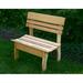 August Grove® Flinchum Wooden Garden Outdoor Bench Wood/Natural Hardwoods in Brown/White | 34 H x 46 W x 21 D in | Wayfair