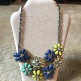 J. Crew Jewelry | Authentic J.Crew Floral Statement Necklace | Color: Blue/Green | Size: Os