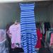 Jessica Simpson Dresses | Blue And White Striped Maxi Dress Strapless | Color: Blue/White | Size: S