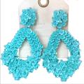 Anthropologie Jewelry | Anthropologie Teal Beaded Earrings | Color: Blue | Size: Os