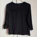 Madewell Tops | Black 3/4 Sleeve 100% Silk Top Never Worn!! | Color: Black | Size: Xs