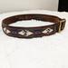 Disney Accessories | Brighton Genuine Leather Disney Belt Mickey Euc | Color: Blue/Brown | Size: 30"-33"