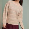 Anthropologie Sweaters | Anthropologie Moth Tinsel Chunky Sweater Nwot | Color: Silver/Tan | Size: L