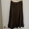 Anthropologie Skirts | Anthropologie Brown Pleaded Silk Skirt | Color: Brown | Size: Xs