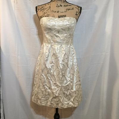 American Eagle Outfitters Dresses | Beautiful Special Occasion Prom Homecoming Dress | Color: Cream/Silver | Size: 8