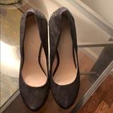 Nine West Shoes | Black Suede Nine West Heels. Size 9.5 | Color: Black | Size: 9.5