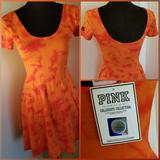 Pink Victoria's Secret Dresses | "Bundle" Collegiate Monogram Dress And Accessories | Color: Orange | Size: Xs