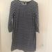 J. Crew Dresses | J Crew 3/4 Sleeve Pattern Dress | Color: Black/Blue | Size: 2