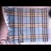 Burberry Accessories | Baby Blue Burberry Scarf Authentic | Color: Blue/Tan | Size: Os