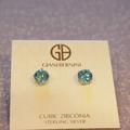 Giani Bernini Jewelry | Blue Cubic Zirconia Stud Earrings Stering Silver | Color: Blue | Size: Os