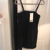 Zara Dresses | Black Mini Denim Dress | Color: Black | Size: S