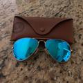 Ray-Ban Accessories | Aviator Raybans (Polarized) | Color: Blue/Gold | Size: Os