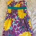 Anthropologie Dresses | Anthropologie Strapless Cotton Dress W Pockets | Color: Purple | Size: 14