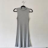 Brandy Melville Dresses | Brandy Melville Sleeveless Mock Neck Bodycon Dress | Color: Gray | Size: Os