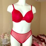 Victoria's Secret Intimates & Sleepwear | Bra And Panty Set | Color: Red | Size: 38f (3d)
