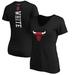 "Women's Fanatics Branded Coby White Black Chicago Bulls Playmaker Name & Number V-Neck T-Shirt"