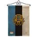 Breeze Decor Estonia of the World 2-Sided Burlap 19 x 13 in. Garden Flag in Black/Blue/Brown | 18.5 H x 13 W x 0.1 D in | Wayfair