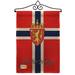 Breeze Decor Norway of the World 2-Sided Burlap 19 x 13 in. Garden Flag in Red | 18.5 H x 13 W in | Wayfair BD-CY-GS-108092-IP-DB-02-D-US13-BD